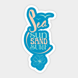 Sea Sun Sand Surf Sticker